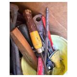 Vintage Mixed Machinist Hand Tool Lot Files Rulers Bits Tool Roll