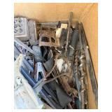 Vintage Mixed Machinist Hand Tool Lot Files Rulers Bits Tool Roll