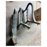 Antique Cast Iron Bench End Frames Pair Garden Park Salvage As Found