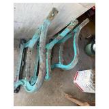 Antique Cast Iron Bench End Frames Pair Garden Park Salvage As Found