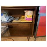 Mid Century Modern Sliding Glass Door Cabinet Console 35in High