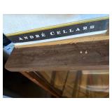 Mid Century Modern Sliding Glass Door Cabinet Console 35in High