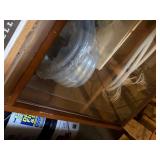 Mid Century Modern Sliding Glass Door Cabinet Console 35in High