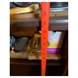 Mid Century Modern Sliding Glass Door Cabinet Console 35in High