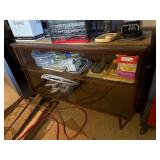 Mid Century Modern Sliding Glass Door Cabinet Console 35in High