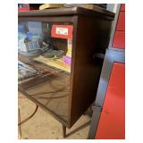 Mid Century Modern Sliding Glass Door Cabinet Console 35in High