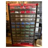 Parts Station 50 Drawer Storage Cabinet Lot w Hardware & Parts Organizers