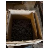 Mixed Shop Hardware Lot Chains Nails Bolts in Metal Bins Good