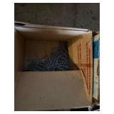 Mixed Shop Hardware Lot Chains Nails Bolts in Metal Bins Good