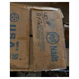 Mixed Shop Hardware Lot Chains Nails Bolts in Metal Bins Good