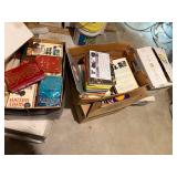 Mixed Vintage & Modern Book Lot Fiction Cookbooks Reference 2 Boxes