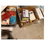 Mixed Vintage & Modern Book Lot Fiction Cookbooks Reference 2 Boxes