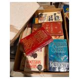 Mixed Vintage & Modern Book Lot Fiction Cookbooks Reference 2 Boxes