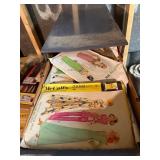 Staxon Steel 10 Drawer Filing Cabinet w/ Vintage Sewing Patterns