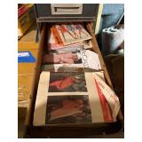 Staxon Steel 10 Drawer Filing Cabinet w/ Vintage Sewing Patterns