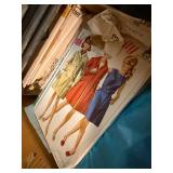 Staxon Steel 10 Drawer Filing Cabinet w/ Vintage Sewing Patterns