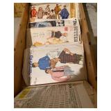 Staxon Steel 10 Drawer Filing Cabinet w/ Vintage Sewing Patterns