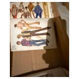 Staxon Steel 10 Drawer Filing Cabinet w/ Vintage Sewing Patterns