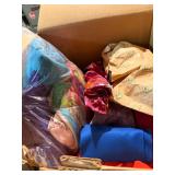 Mixed Clothing & Fabric Remnant Box Lot Hard Rock Ralph Lauren