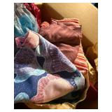 Mixed Clothing & Fabric Remnant Box Lot Hard Rock Ralph Lauren