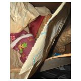 Mixed Clothing & Fabric Remnant Box Lot Hard Rock Ralph Lauren
