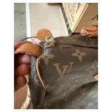 Louis Vuitton Monogram Speedy Style Handbag w Strap Brown Fair