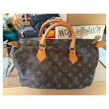 Louis Vuitton Monogram Speedy Style Handbag w Strap Brown Fair