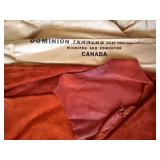 Vintage Dominion Tanners Leather Hide Scrap Lot Suede Mixed Colors