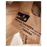 Vintage Dominion Tanners Leather Hide Scrap Lot Suede Mixed Colors