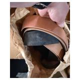 Vintage Dominion Tanners Leather Hide Scrap Lot Suede Mixed Colors