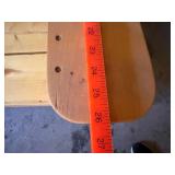 Handmade Solid Wood Rustic Bench w Wide Arms Side Holders Good