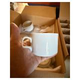 Northwest Airlines Abco China Coffee Cups White Service Ware Boxed