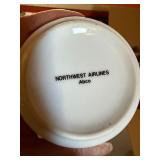 Northwest Airlines Abco China Coffee Cups White Service Ware Boxed