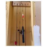 Vintage Fishing Rod Reel Lot w Fenwick Black Hawk 1052 Tackle Box