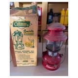 Coleman Sport-Lite Lantern Model 200 Red w/ Original Box Good