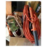 Mixed Extension Cord Lot Outdoor Power Cords w Reel & New 20ft Cord