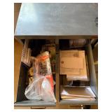 Vintage Steel Storage Cabinet File Drawer Shop Organizer Gray Good