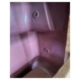 Corner Whirlpool Bathtub w/ Pump Mauve Fiberglass/Acrylic See Photos