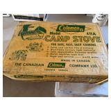 Coleman 411A Tourist Camp Stove w/ Box Made in Canada Vintage