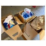 Mixed Fabric Remnants Textile Scrap Lot Floral Striped Satin Assorted