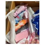 Mixed Fabric Remnants Textile Scrap Lot Floral Striped Satin Assorted