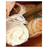 Large Mixed Sewing Fabric & Yarn Lot in 3 Boxes Craft Textiles Assorted