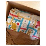 Large Mixed Sewing Fabric & Yarn Lot in 3 Boxes Craft Textiles Assorted