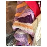 Large Mixed Sewing Fabric & Yarn Lot in 3 Boxes Craft Textiles Assorted