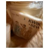 Mixed Fabric Remnant Lot Aida Cloth Sewing Craft Textiles Boxed