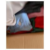 Mixed Fabric Remnant Lot Aida Cloth Sewing Craft Textiles Boxed