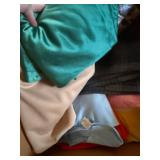 Mixed Fabric Remnant Lot Aida Cloth Sewing Craft Textiles Boxed