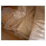 Mixed Fabric Remnant Lot Aida Cloth Sewing Craft Textiles Boxed