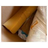 Mixed Fabric Remnant Lot Aida Cloth Sewing Craft Textiles Boxed