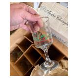 Andre Champagne Cellars Vintage Christmas Glassware Lot w/ Boxes